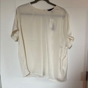 Women’s White Silk T Shirt